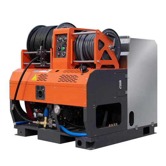 Hydrocureur haute pression Nouveau Model prêt à l’emploi avec double hose reels et jetter